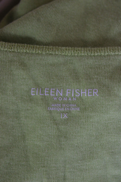 Eileen Fisher Women Camisole 100% Silk Sleeveless Square Neck Green Size 1X