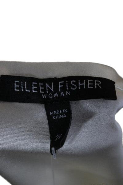 Eileen Fisher Womens Silk Beige Sleeveless Camisole Plus Size 2X