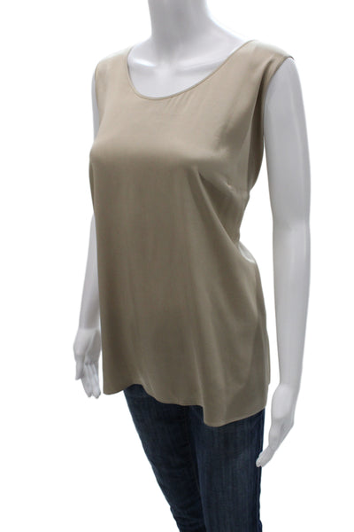 Eileen Fisher Women Sleeveless Silk Blend Round Neck Basic Blouse Size 2X