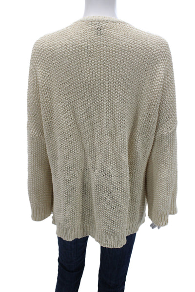 Eileen Fisher Unisex Pullover Sweater Beige Size XL