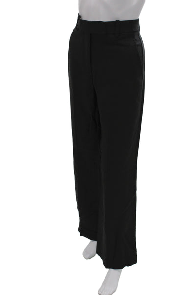 MNG Womens Gold Tone Pleated Front Pant Suit Black Size Small/4