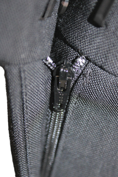MNG Womens Gold Tone Pleated Front Pant Suit Black Size Small/4