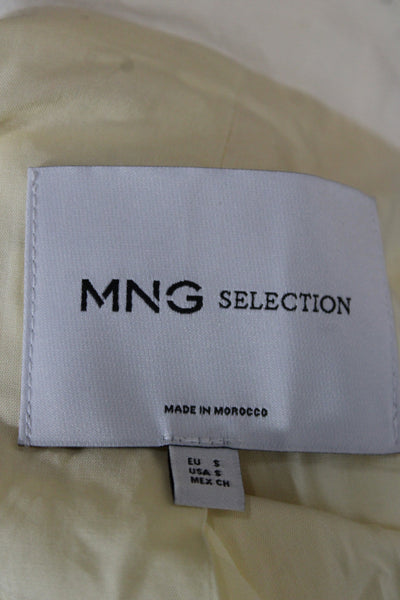 MNG Unisex Beige Blazer Long Sleeve Lyocell Linen Size S