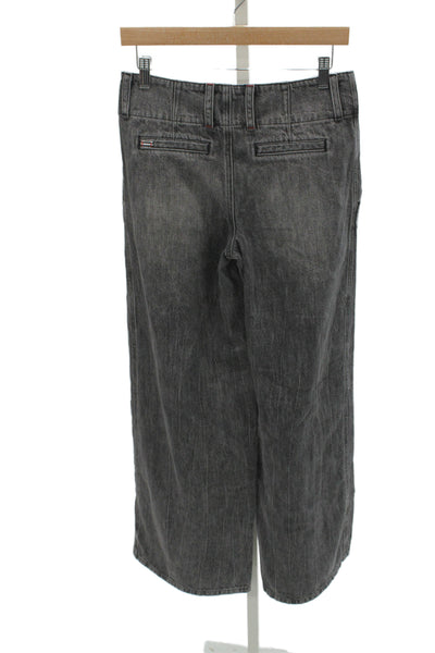 Alice + Olivia Unisex Dark Gray Mid Rise Cotton Pants Size 26