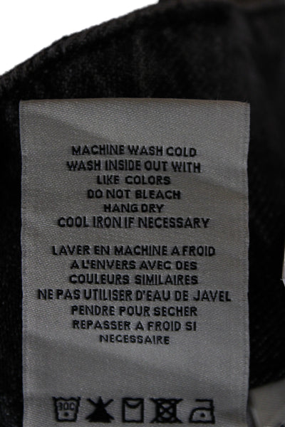 Alice + Olivia Unisex Dark Gray Mid Rise Cotton Pants Size 26