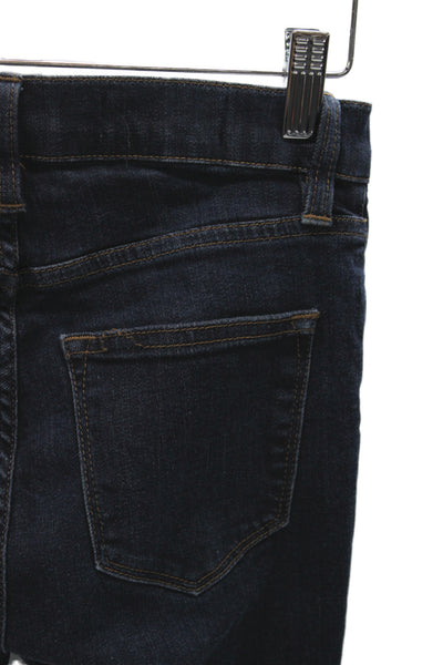 J Crew Womens Skinny Ankle High Rise Dark Blue Jeans Size 24
