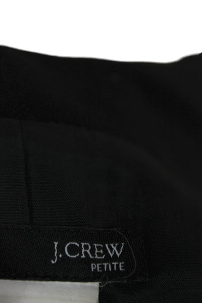 J Crew Women Black 100% Wool Blazer Collared Button Long Sleeve Classic Size 0P