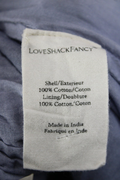 Love Shack Fancy Mens Mini Polo Skirt Black Cotton Collar Button Size 0P