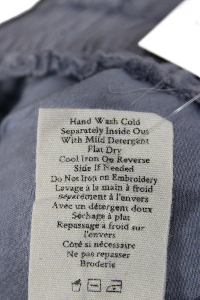 Love Shack Fancy Mens Mini Polo Skirt Black Cotton Collar Button Size 0P