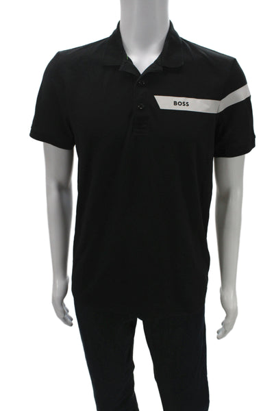 Love Shack Fancy Mens Mini Polo Skirt Black Cotton Collar Button Size 0P