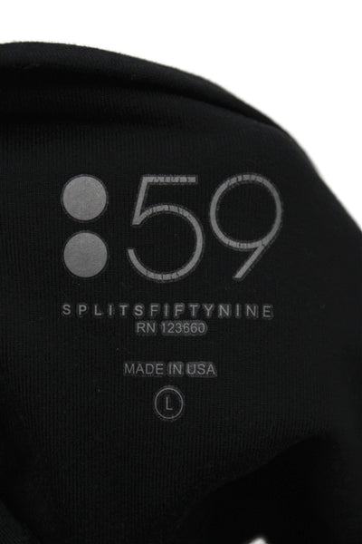 Splits 59 Womens Ankle Leggings Black Supplex Nylon Lycra Size L