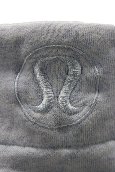 Lululemon Women Full-Zip Hoodies Light Blue Cotton High Neck Size 6