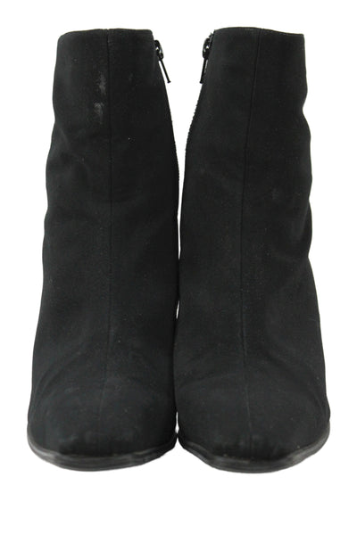Stuart Weitzman Womens Full Zipper Square Toe Ankle Boots Black Size 10 Medium
