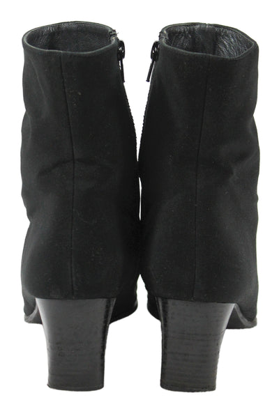Stuart Weitzman Womens Full Zipper Square Toe Ankle Boots Black Size 10 Medium