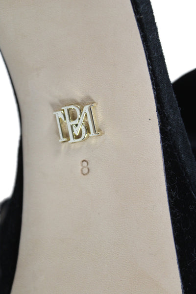 Badgley Mischka Womens Velvet Alora II Sandal Heels Black Size 38 8