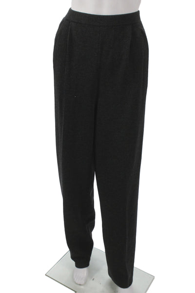 St. John Collection By Marie Gray Women Dress Pants Dark Gray Wool Size 12