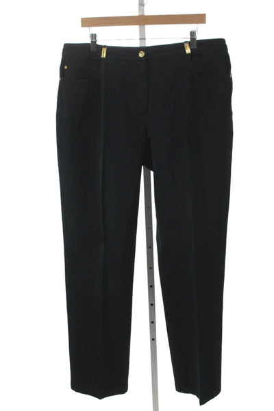 St. John Sport Women Dress Pants Black 95% Cotton 5% Spandex Size 16