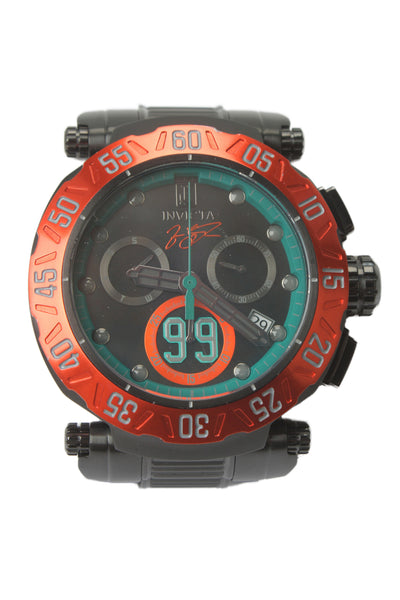 Invicta Mens Black S-Steel Jason Taylor 32160 Chronograph Quartz Watch 48mm
