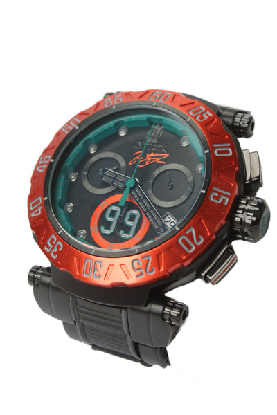 Invicta Mens Black S-Steel Jason Taylor 32160 Chronograph Quartz Watch 48mm