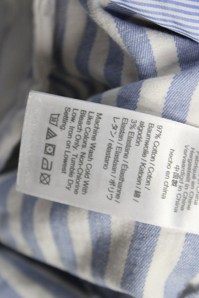J Crew Unisex Striped Chino Shorts Blue Size 27