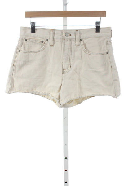 J Crew Unisex Beige Cotton Button Shorts Size 8