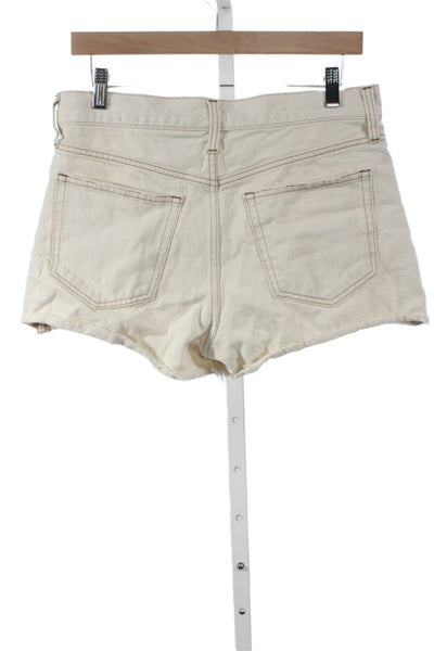 J Crew Unisex Beige Cotton Button Shorts Size 8