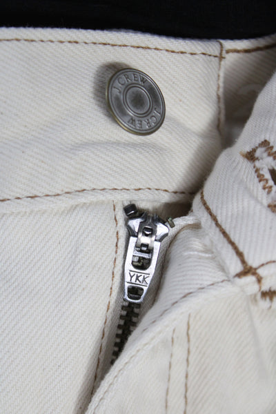 J Crew Unisex Beige Cotton Button Shorts Size 8