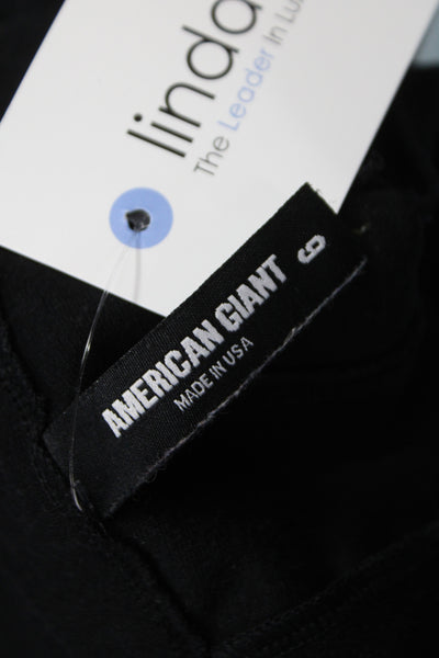 American Giant Women Ankle Cropped Black Leggings Size 6