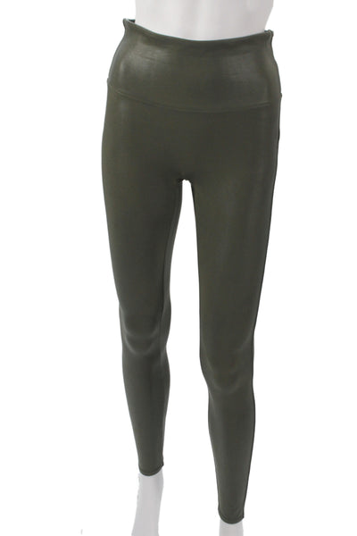 Spanx Women Ankle Jegging Army Green Solid Size M