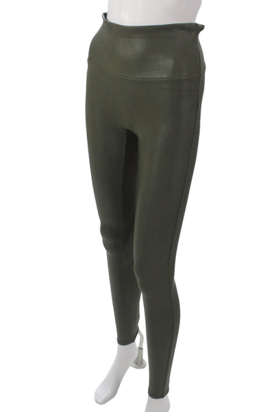 Spanx Women Ankle Jegging Army Green Solid Size M