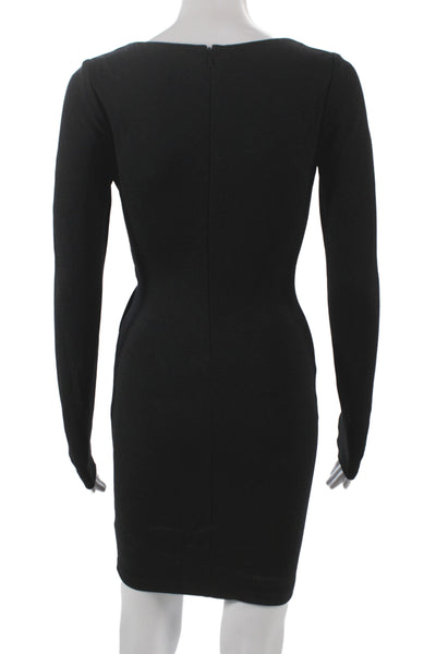 Robert Rodriguez Black Label Womens Black Bodycon Long Sleeve Dress Size 0