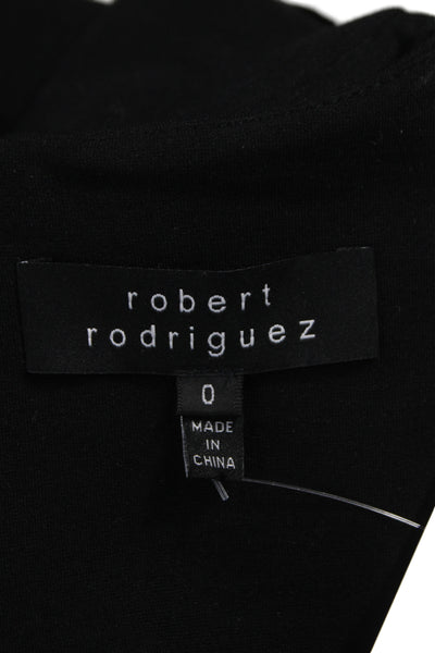 Robert Rodriguez Black Label Womens Black Bodycon Long Sleeve Dress Size 0