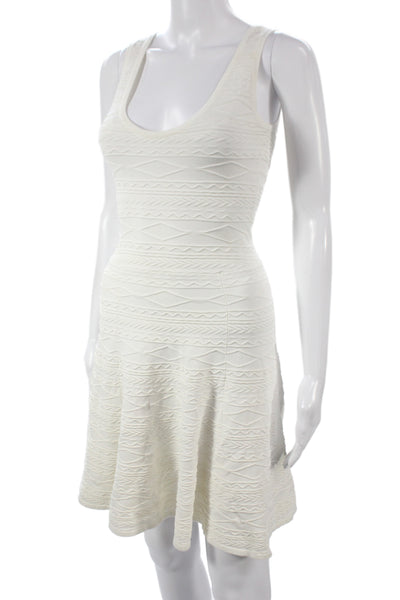 Torn by Ronny Kobo Women Fit & Flare Tank Dress White Lace Aztec Size XS