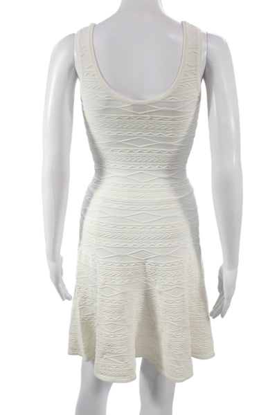 Torn by Ronny Kobo Women Fit & Flare Tank Dress White Lace Aztec Size XS