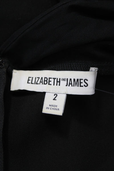 Elizabeth & James Women A-Line Fit & Flare Black Dress Size 2
