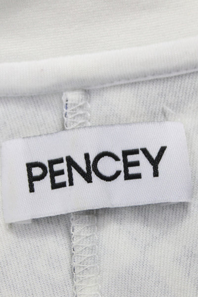 Pencey Women Fit & Flare V-Neck Short Sleeve Blue Geometric Dress Size 0
