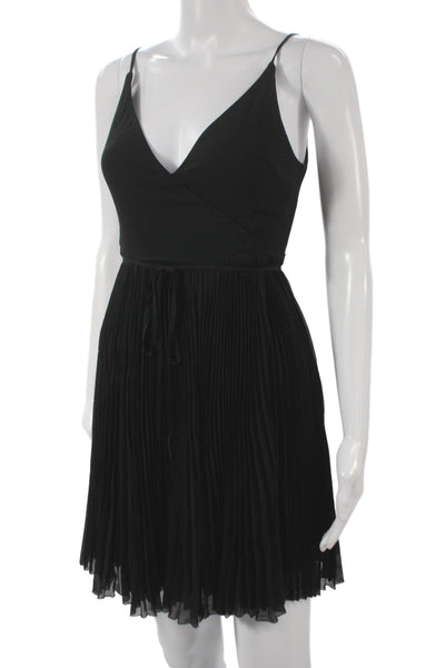 Wilfred Women Fit & Flare Slip Dress Black V-Neck Sleeveless Size XS