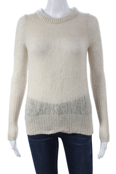 Rag & Bone Unisex Beige Cashmere Pullover Crew Neck Size 2XS