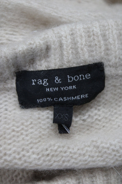 Rag & Bone Unisex Beige Cashmere Pullover Crew Neck Size 2XS