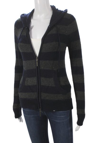 Elizabeth & James Women Blazer Beige Striped Wool Collared Button Size 0