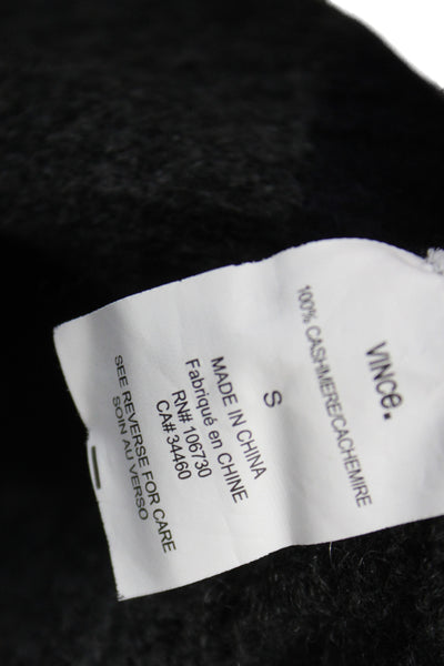 Vince Womens Full-zip Hoodies Dark Blue 100% Cashmere Striped Size S