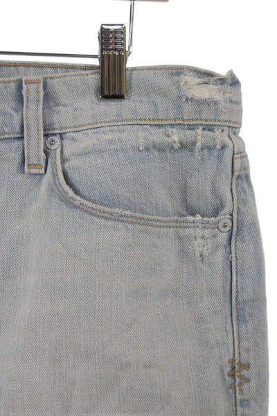 Ksubi Womens Light Blue Mini Skirt 100% Cotton Solid Short Size 29
