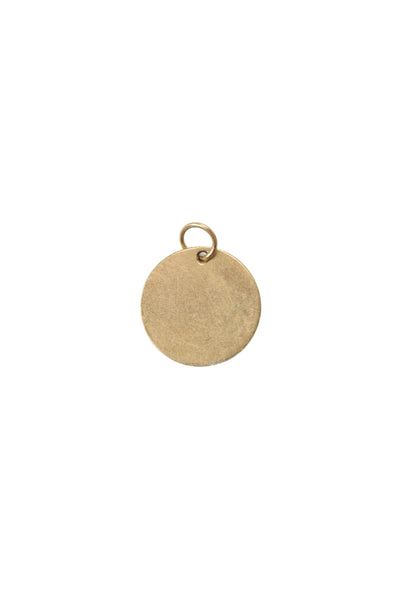 Designer Womens 14K Yellow Gold Star Engraved Pendant 1g