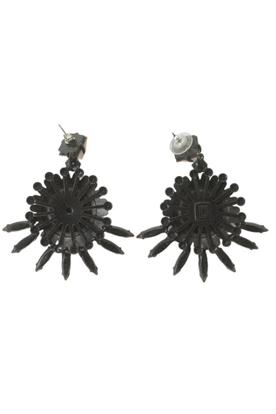 Dannijo Womens Blackened Brass Multicolor Crystal Dangle Earrings