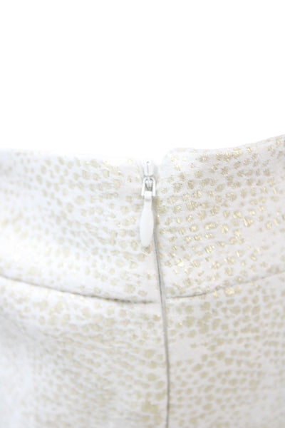 St. John Evening Womens Dress Pants White Animal Print Polyester Size 16