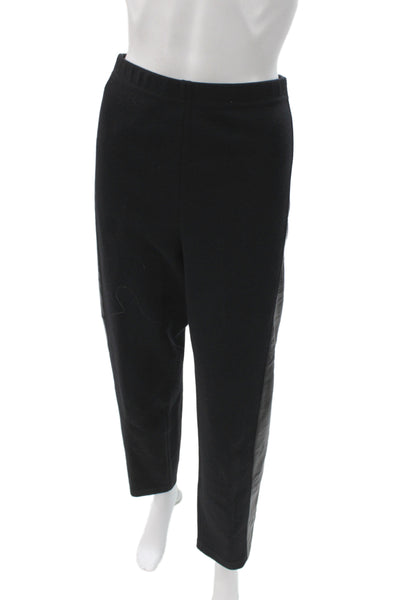 St. John Collection Womens Cropped Wool Dress Pants Black Size 14