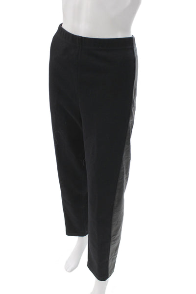 St. John Collection Womens Cropped Wool Dress Pants Black Size 14