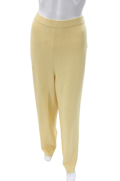 St. John Collection By Marie Gray Women Dress Pants Yellow Wool Size 12