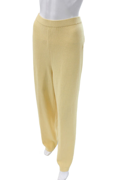 St. John Collection By Marie Gray Women Dress Pants Yellow Wool Size 12