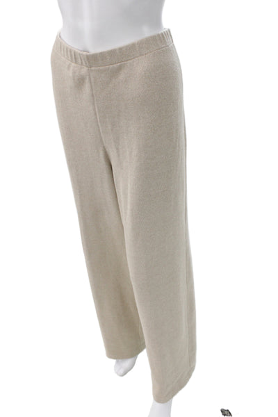 St. John Evening Womens Dress Pants Beige Polyester Spandex Size L